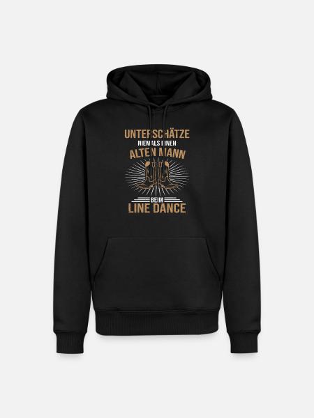 Line Linedance - Sweat à capuche Premium bio Homme - noir