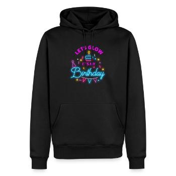 Lets Glow Party Its My Birthday Party Gift Idea - Männer Premium Bio Hoodie - Schwarz - Vorne - Nico (187cm)