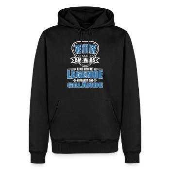 Rentner Legende - Männer Premium Bio Hoodie - Schwarz - Vorne - Nico (187cm)