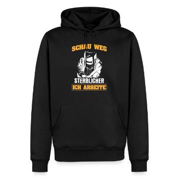 Schweißer Schweißen - Männer Premium Bio Hoodie - Schwarz - Vorne - Nico (187cm)