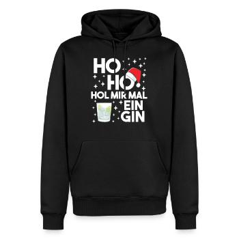 Ho Ho Hol Mir Mal Ein Gin Weihnachten Gin Trinker - Männer Premium Bio Hoodie - Schwarz - Vorne - Nico (187cm)
