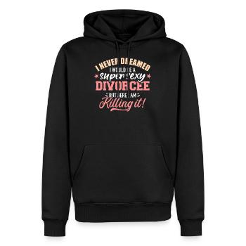 Scheidung - Männer Premium Bio Hoodie - Schwarz - Vorne - Nico (187cm)