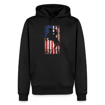 Cowboy Rodeo Pferd Geschenk Country Männer - Männer Premium Bio Hoodie - Schwarz - Vorne - Nico (187cm)