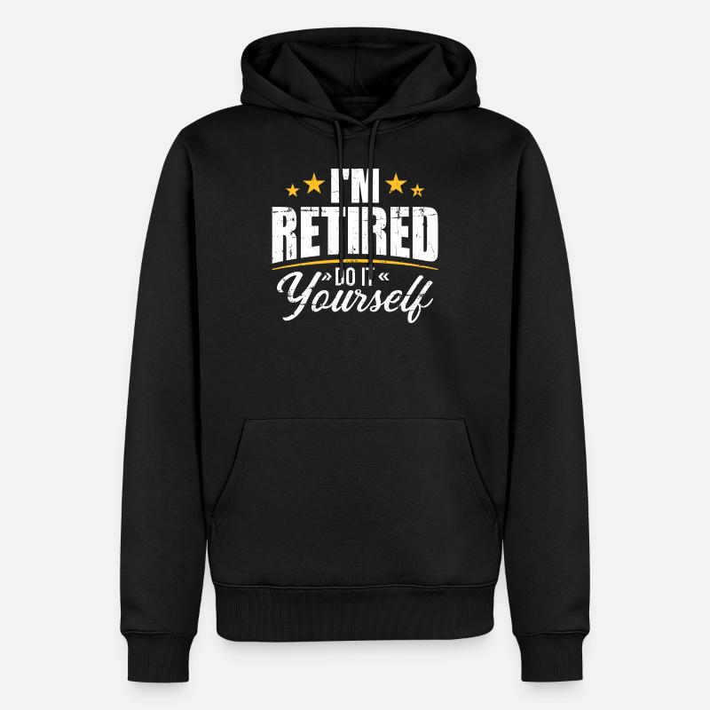 Rente - Männer Premium Bio Hoodie - Schwarz