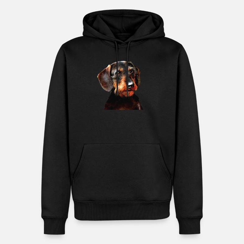 Dackel - Männer Premium Bio Hoodie - Schwarz