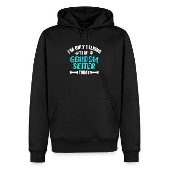 Gordon Setter - Sweat à capuche Premium bio Homme - noir - Devant - Nico (187cm)