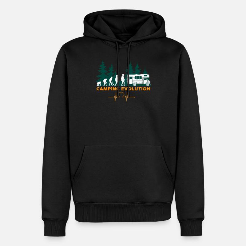 Camping car evolution - Sweat à capuche Premium bio Homme - noir