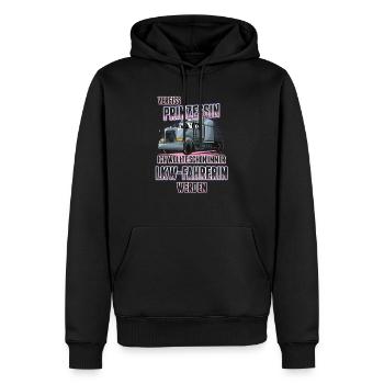 LKW Fahrerin Truckerin Geschenk Fernfahrerin - Männer Premium Bio Hoodie - Schwarz - Vorne - Nico (187cm)