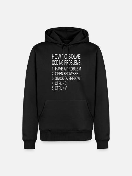 Programmierer Coder Informatik Probleme lösen - Männer Premium Bio Hoodie - Schwarz