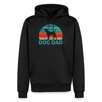 Dog Dad - Hunde Papa Motive - für Hunde Väter - Männer Premium Bio Hoodie - Schwarz - Vorne - Nico (187cm)