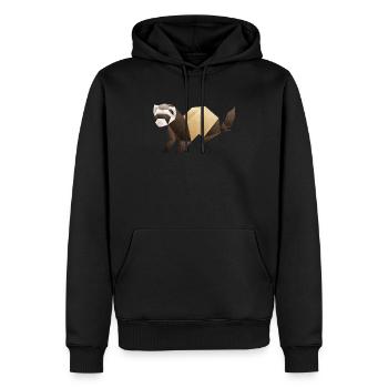 Origami Frettchen - Männer Premium Bio Hoodie - Schwarz - Vorne - Nico (187cm)