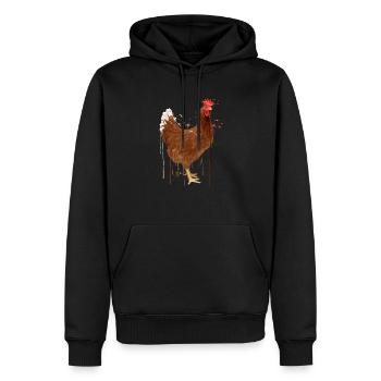Chicken Drip - Men’s Premium Organic Hoodie - black - Front - Nico (187cm)