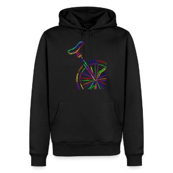 Colorful Stroke Unicycle - Men’s Premium Organic Hoodie - black - Front - Nico (187cm)