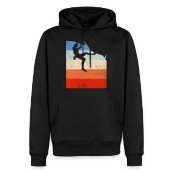 Escalade Escalade Bouldering Free Vintage Gift - Sweat à capuche Premium bio Homme - noir - Devant - Nico (187cm)