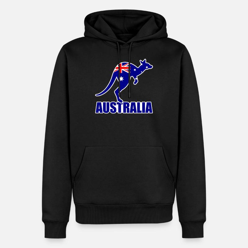 Australie - Sweat à capuche Premium bio Homme - noir