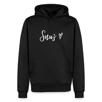 Snus Herz Tabak Nikotin - Männer Premium Bio Hoodie - Schwarz - Vorne - Nico (187cm)