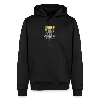 Disc Golf - Men’s Premium Organic Hoodie - black - Front - Nico (187cm)