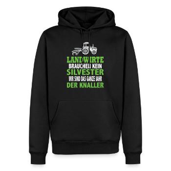 Landwirtschaft Landwirte Bauern Bauernkind Traktor - Männer Premium Bio Hoodie - Schwarz - Vorne - Nico (187cm)
