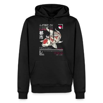 Japanischer Art Style Koi Fisch - Männer Premium Bio Hoodie - Schwarz - Vorne - Nico (187cm)
