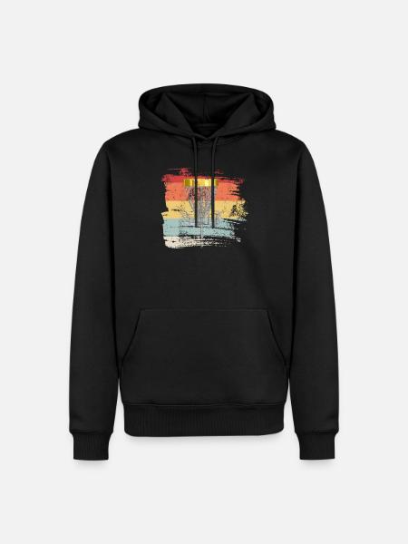 Retro Disc Golf - Men’s Premium Organic Hoodie - black