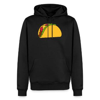 Taco - Männer Premium Bio Hoodie - Schwarz - Vorne - Nico (187cm)