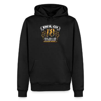 18. Geburtstag Geburtstag 18. - Männer Premium Bio Hoodie - Schwarz - Vorne - Nico (187cm)