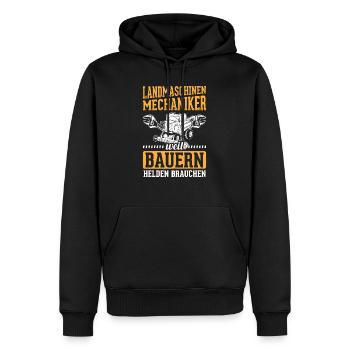 Mechaniker Landmaschinenmechaniker Landmaschinen - Männer Premium Bio Hoodie - Schwarz - Vorne - Nico (187cm)