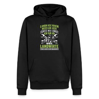 Landmaschinen Landmaschinenmechaniker Mechaniker - Männer Premium Bio Hoodie - Schwarz - Vorne - Nico (187cm)