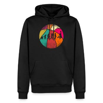 Basketball évolution dunking - Sweat à capuche Premium bio Homme - noir - Devant - Nico (187cm)