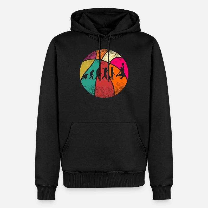 Basketball évolution dunking - Sweat à capuche Premium bio Homme - noir