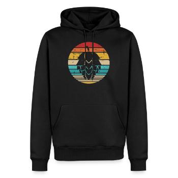 hop - Men’s Premium Organic Hoodie - black - Front - Nico (187cm)