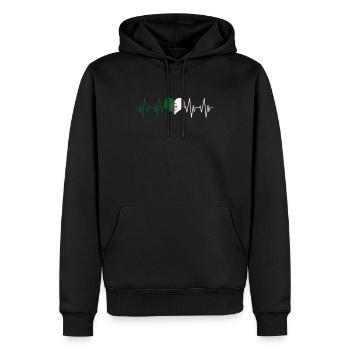 Algérie Maillot Football Equipe Fan Cadeau - Männer Premium Bio Hoodie - Schwarz - Vorne - Nico (187cm)