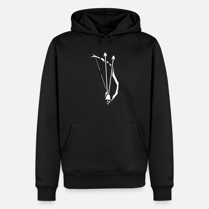 Bogenschießen - Männer Premium Bio Hoodie - Schwarz