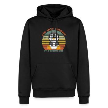 Ich bin nicht kurz, ich bin Pinguin Größe süße Pinguin Liebhaber - Männer Premium Bio Hoodie - Schwarz - Vorne - Nico (187cm)