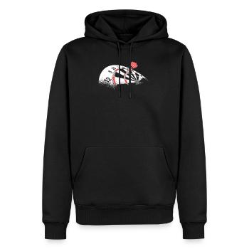 Dart - Sweat à capuche Premium bio Homme - noir - Devant - Nico (187cm)