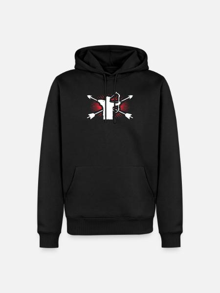 Bogenschießen - Männer Premium Bio Hoodie - Schwarz