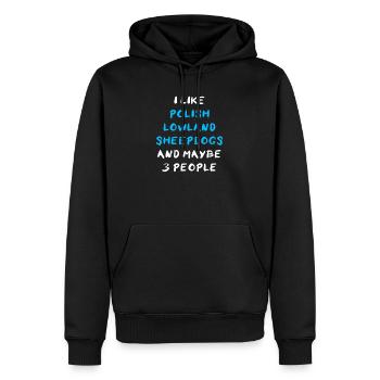 Polish Lowland Sheepdog Polski Owczarek Nizinny - Männer Premium Bio Hoodie - Schwarz - Vorne - Nico (187cm)