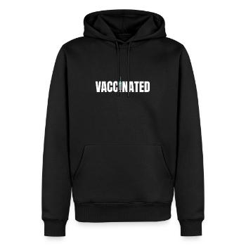 Vaccinated Geimpft - Männer Premium Bio Hoodie - Schwarz - Vorne - Nico (187cm)