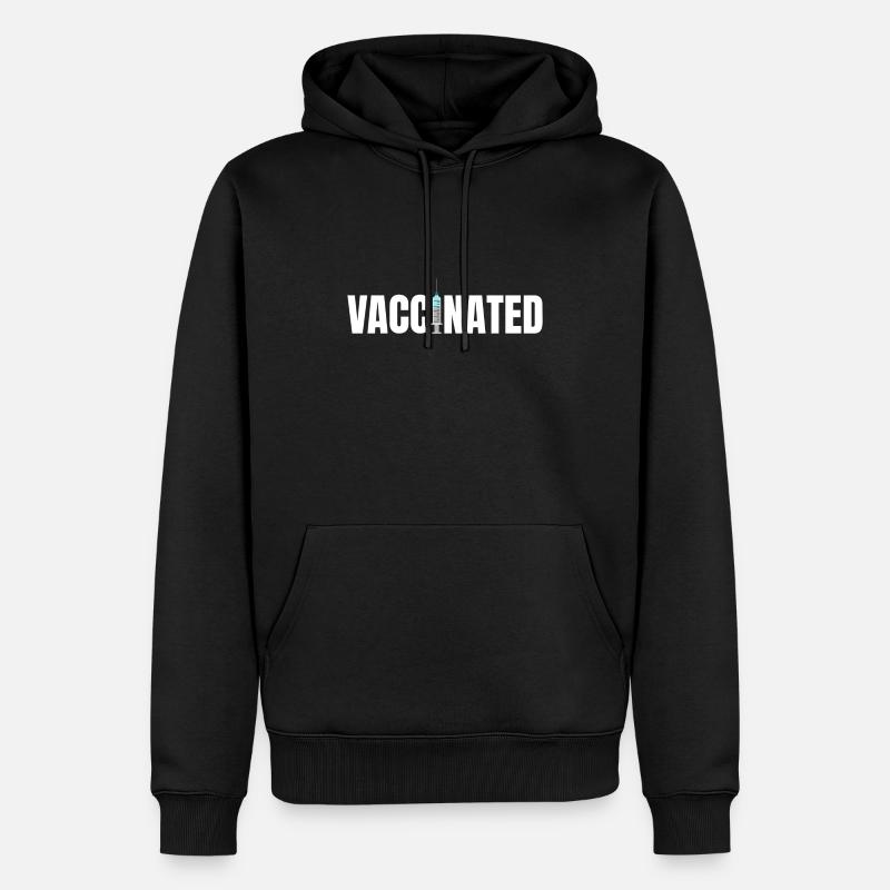 Vaccinated Geimpft - Männer Premium Bio Hoodie - Schwarz