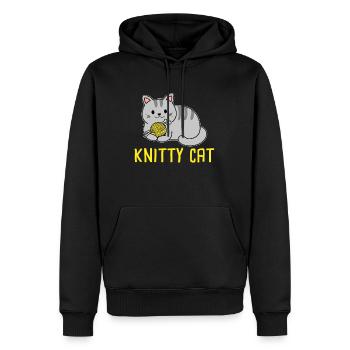 Knitty cat Knitting - Männer Premium Bio Hoodie - Schwarz - Vorne - Nico (187cm)