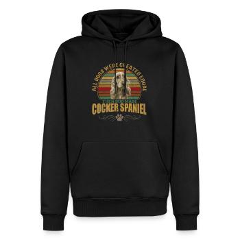 Cocker Spaniel - trendiges cooles Hunde Design - Männer Premium Bio Hoodie - Schwarz - Vorne - Nico (187cm)