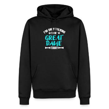 Dogue Allemand Dogue Allemand - Sweat à capuche Premium bio Homme - noir - Devant - Nico (187cm)