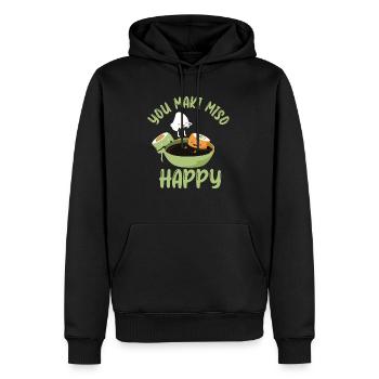 Lustiges Sushi Spruch Design - Männer Premium Bio Hoodie - Schwarz - Vorne - Nico (187cm)