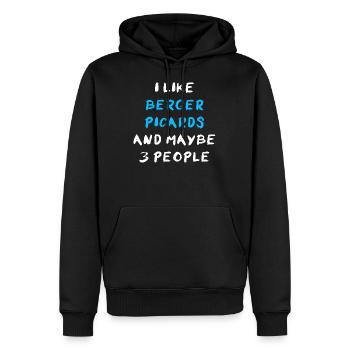 Berger Picard Berger de Picardie - Männer Premium Bio Hoodie - Schwarz - Vorne - Nico (187cm)