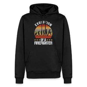 Feuerwehrmann und Feuerwehr Evolution - Männer Premium Bio Hoodie - Schwarz - Vorne - Nico (187cm)