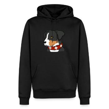 Schweizer Sennenhund Bauernhund Berghund Geschenk - Männer Premium Bio Hoodie - Schwarz - Vorne - Nico (187cm)