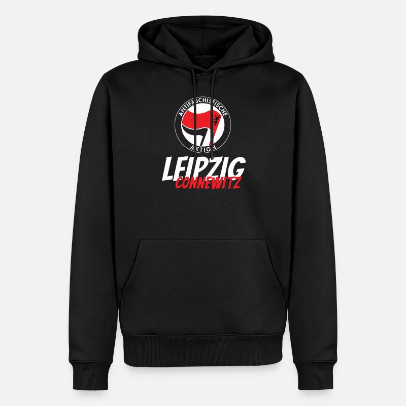Antifa Leipzig Connewitz - Männer Premium Bio Hoodie - Schwarz