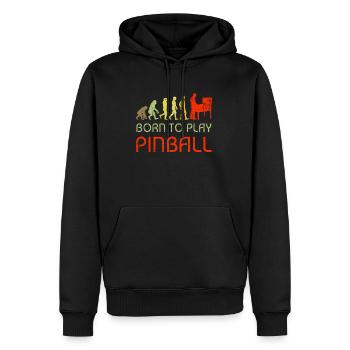 Flipper Retro Gamer Zocker - Sweat à capuche Premium bio Homme - noir - Devant - Nico (187cm)