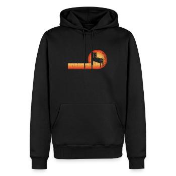 Flipper Retro Gamer Zocker - Sweat à capuche Premium bio Homme - noir - Devant - Nico (187cm)