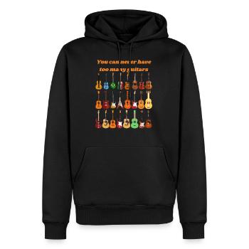 You can never have too many guitars - Men’s Premium Organic Hoodie - black - Front - Nico (187cm)